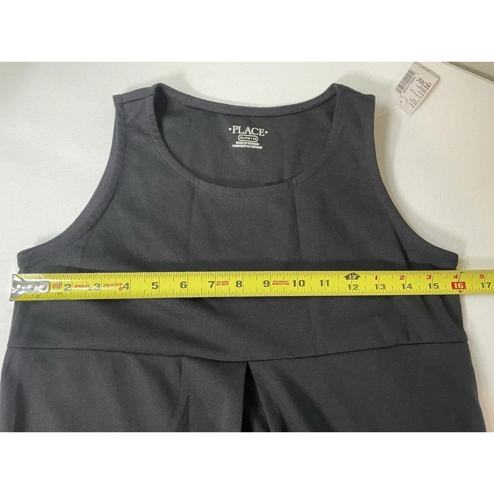 NEW Children's Place Girls Black dress XL Minimalist Classic Sleeveless Sundress - Picture 6 of 7